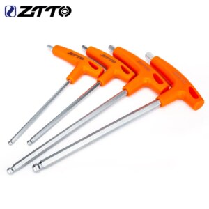 Llave Allen para bicicleta ZTTO, llave de tornillo de 4mm, 5mm y 6mm, llave hexagonal de brazo largo con extremo de bola hecha de acero tratado térmicamente
