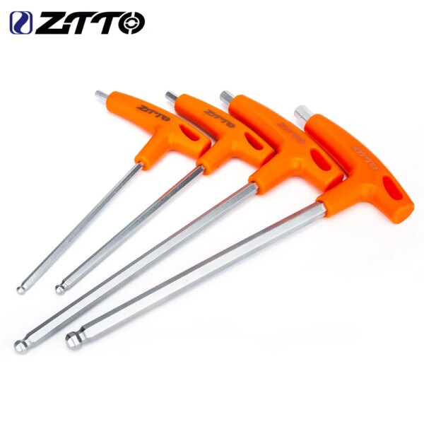 Llave Allen para bicicleta ZTTO, llave de tornillo de 4mm, 5mm y 6mm, llave hexagonal de brazo largo con extremo de bola hecha de acero tratado térmicamente