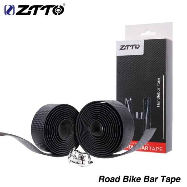 ZTTO-Cinta para manillar de bicicleta de carretera, alta calidad, amortiguación de vibración, EVA PU, envoltura + 2 enchufes