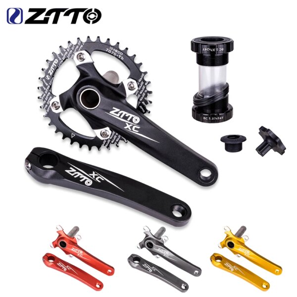 ZTTO-platos y bielas para bicicleta de montaña MTB 104 BCD, brazo de manivela para bicicleta de montaña, rueda de cadena, soporte inferior BSA, plato ancho estrecho, sistema 1X