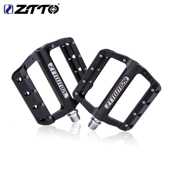 ZTTO-Pedal antideslizante CNC para bicicleta de montaña, Pedal plano de aleación de aluminio, bicicleta de grava de carretera, pedal ligero de 9 pines para XC AM JT02