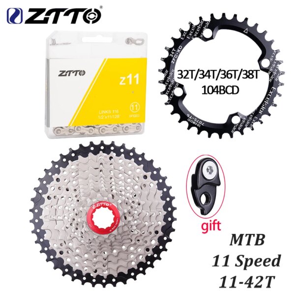 ZTTO MTB bicicleta 11v piñón de Cassette 11 velocidades 11-42T K7 11s 22s rueda libre para bicicleta de montaña M7000 M8000 M9000 XT SLX XTR