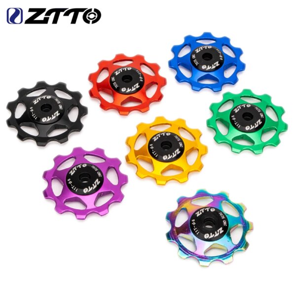 ZTTO-rueda de cambio trasera para bicicleta de montaña, polea de rodamiento de acero 11T 13T AL7075 CNC, rodillo guía de bicicleta de carretera, 4mm, 5mm y 6mm