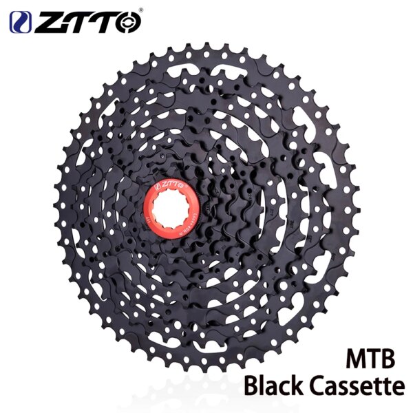 ZTTO-Cassette negro completo para bicicleta de montaña, piñón de velocidad 8/9/11 8s 9s 11s 11-40/42/46/50T, rueda libre negra de acero HG k7