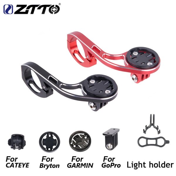 ZTTO MTB bicicleta de carretera GPS soporte de cámara para montaje en ordenador para cámara de deportes de bicicleta soporte de luz extensión del manillar soporte frontal