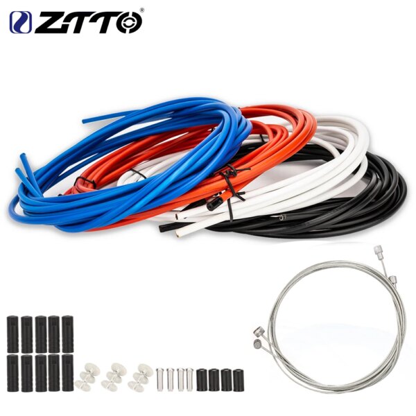 ZTTO-Juego de mangueras de freno de cambio de bicicleta de montaña, Cable de cambio, Cable de Control de freno, tubo flexible, Kit de carcasa de Cable interno de freno de bicicleta