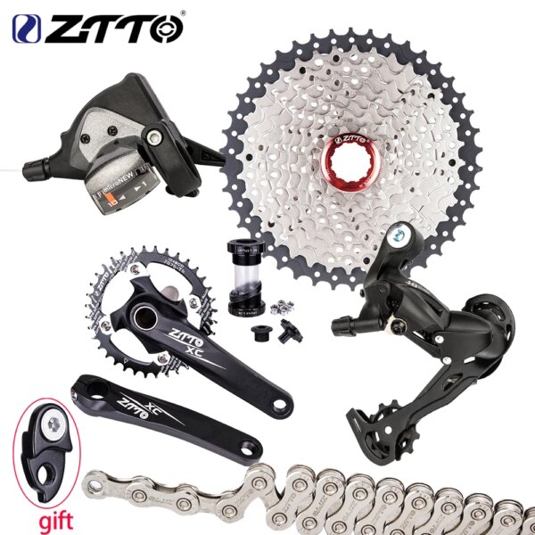 ZTTO-Grupo de bicicleta de montaña 10S, sistema 1X10, cambio para bicicleta de montaña, rueda dentada, manivela de 170mm, 104BCD, 32T, 34T, 36T