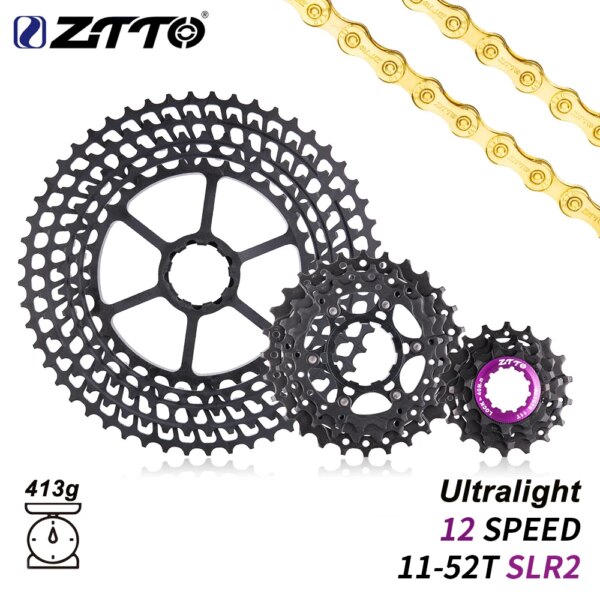 ZTTO-Cassette ultraligero para bicicleta de montaña, 12 velocidades, 11-52T, SLR, ULT 12s, 52T, piñón de 413g, gran relación CNC, 12V, K7, rueda libre para GX Eagle XX1