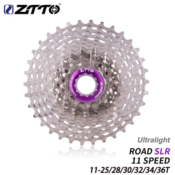 ZTTO-Cassette ultraligero para bicicleta de carretera, Cassette SLR de 11 velocidades, 11S 11-28T 11-36T, rueda libre 11-32/34T 11V K7 CNC, sistema HG para bicicleta de grava