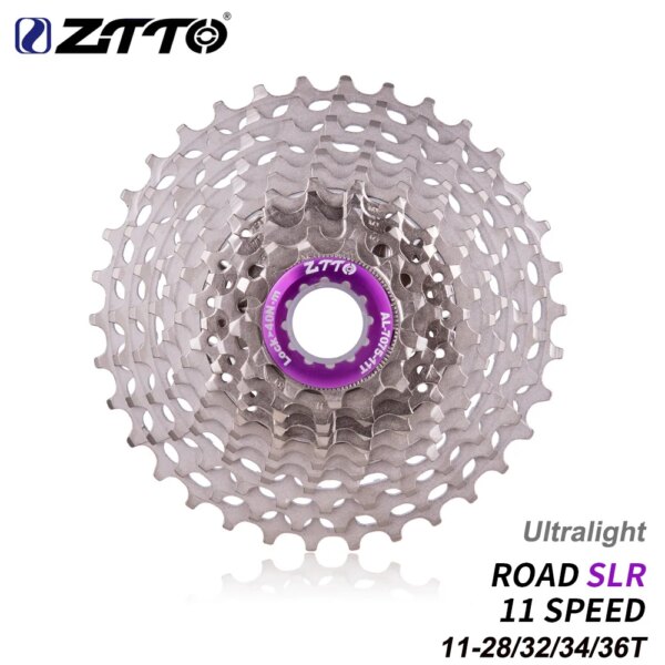 ZTTO-Cassette ultraligero para bicicleta de carretera, Cassette SLR2 de 11 velocidades, 11S 11-28T 11-36T, rueda libre 11-32/34T 11V K7 CNC, sistema HG para bicicleta de grava