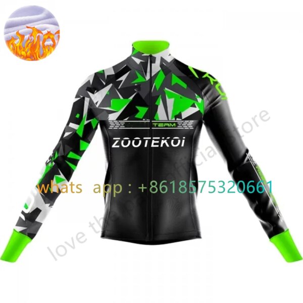 Zootekoi nuevo invierno térmico polar manga larga Ciclismo Jersey Chaqueta Ciclismo hombres bicicleta ropa Chaqueta Mtb bicicleta abrigo cálido