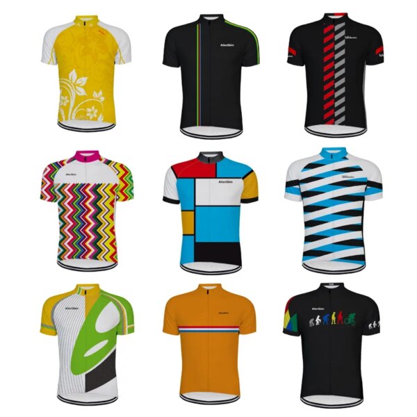 Alienskin-Camiseta de ciclismo colorida y transpirable para hombre, ropa de verano Anti-UV para bicicleta, camiseta de equipo de carretera, camiseta de ciclismo de montaña, Maillot