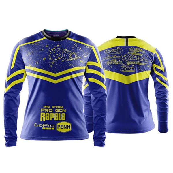 Camisetas de pesca de verano de manga larga para hombre MTB Ciclismo de Carretera montar en motocicleta bicicleta ropa deportiva para descensos Jersey
