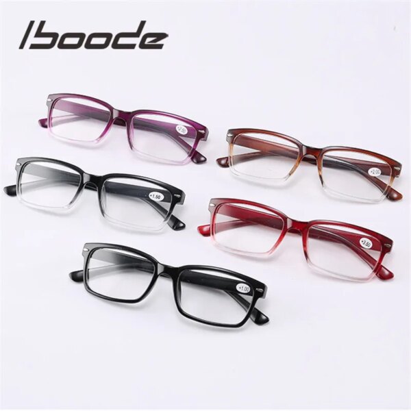 Iboode, gafas de lectura ultraligeras para hombres y mujeres, gafas Unisex para presbicia con dioptrías 1,0 1,5 2,0 2,5 3,0 3,5 4,0