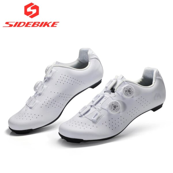 Zapatos de ciclismo sidebike ultraligeros, zapatos de fibra de carbono de dureza de 14 niveles, zapatillas de deporte profesionales con tacos autoblocantes para bicicleta de carretera para hombres