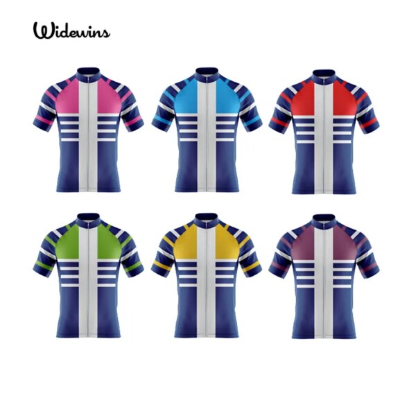 Widewins Pro verano manga corta Ciclismo Jersey Tops Ropa De Ciclismo Hombre Ropa De bicicleta De carreras MTB Ropa De bicicleta