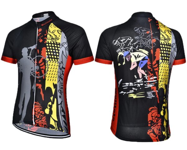 wulitoto Camiseta de ciclismo de manga corta para hombre, camiseta de verano para bicicleta de montaña