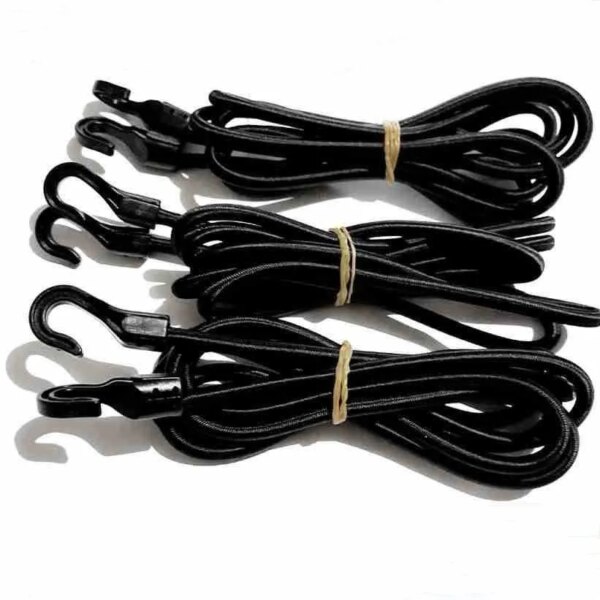 Cuerda elástica de alta resistencia de 0,4 m/1m/1,5 m/2m, correa elástica de choque, gancho de plástico elástico, tienda de equipaje para coche, Kayak, barco, canoa, bicicletas, amarre de cuerda