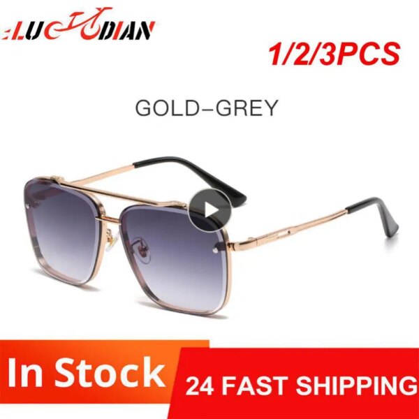 1/2/3 Uds. Gafas de sol clásicas de moda para mujer, gafas cuadradas de tendencia para hombre, gafas de sol de marca de diseñador para conducir, gafas de pesca UV400 para mujer