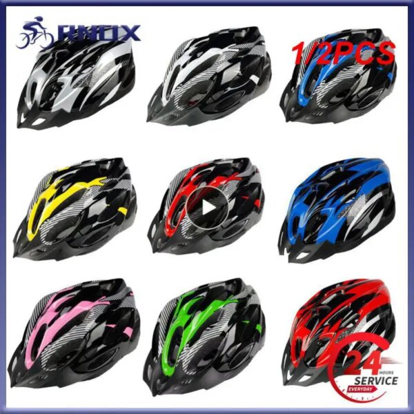 Casco de seguridad en ciclismo para motocicleta al aire libre, casco Integral de 21 orificios, ajustable, Unisex, para bicicleta de montaña y carretera, 1/2 Uds.