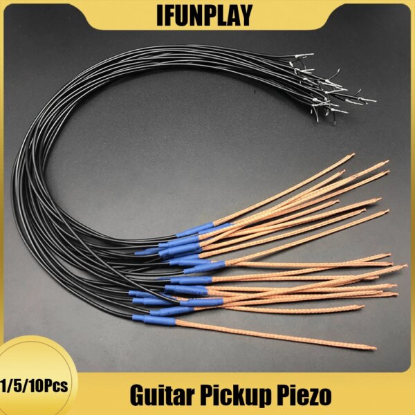 1/5/10 Ecualizador de guitarra acústica suave Puente Sillín Piezo Bajo Pastilla Piezas de repuesto de guitarra piezoeléctrica Azul