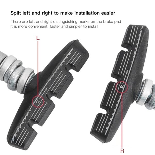 Pastillas de freno plegables para bicicleta, 1 par de 55mm, bloques de goma VBrake con tuercas para pieza de bicicleta DAHON, herramienta para bicicleta de 55x10,3x40mm