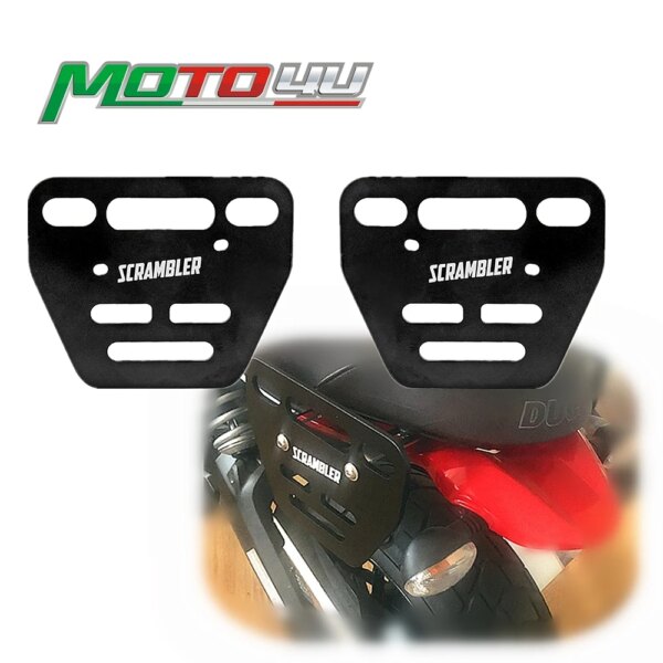 Bolsas para sillín de motocicleta, soportes de montaje, soporte de Bolsa lateral para Ducati Scrambler, 1 par