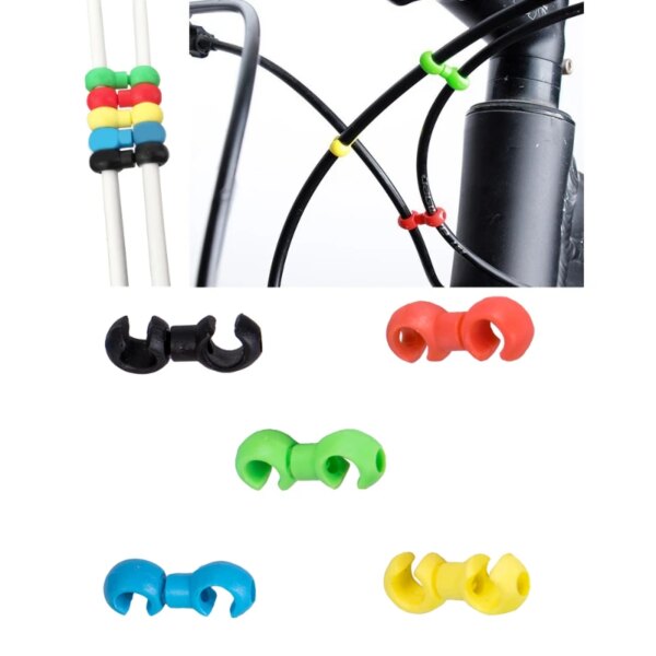 Cable de engranaje de freno para bicicleta de montaña, Clips estilo S, organizador de hebilla, tubo de transmisión de aceite, hebilla de freno, accesorios de ciclismo, 10 Uds.