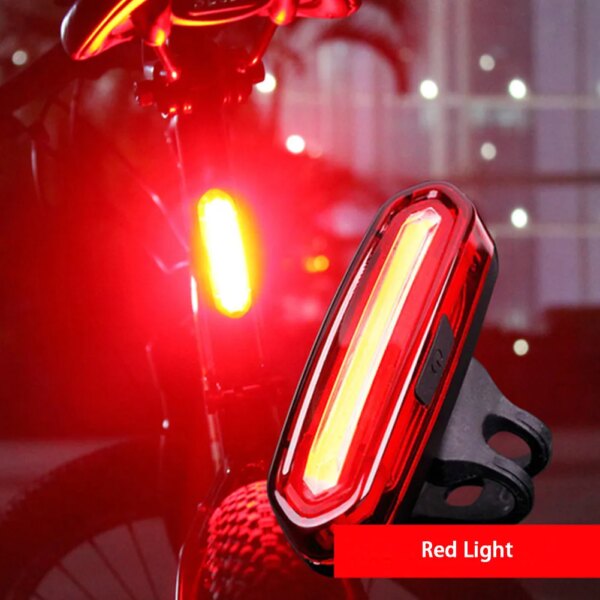 Luz trasera de bicicleta de 120 lúmenes, recargable por USB, luz trasera LED para ciclismo, accesorios para bicicleta, luces y reflectores