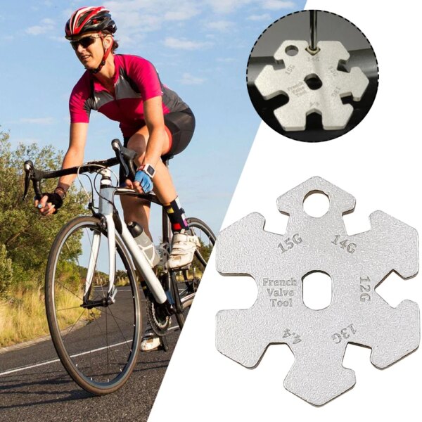 Herramienta de ajuste de llanta de bicicleta, llave de radios de rueda de bicicleta, ajustador de llanta de rueda de bicicleta multifuncional, llave inglesa para reparación de bicicletas