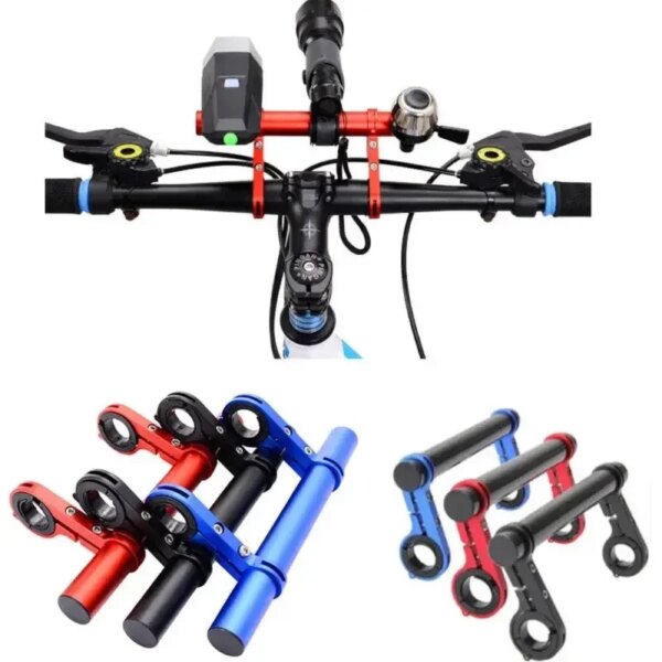 Extensor de manillar de bicicleta de tubo de 10/20/30CM, soporte para faro de bicicleta de montaña, accesorios para linterna