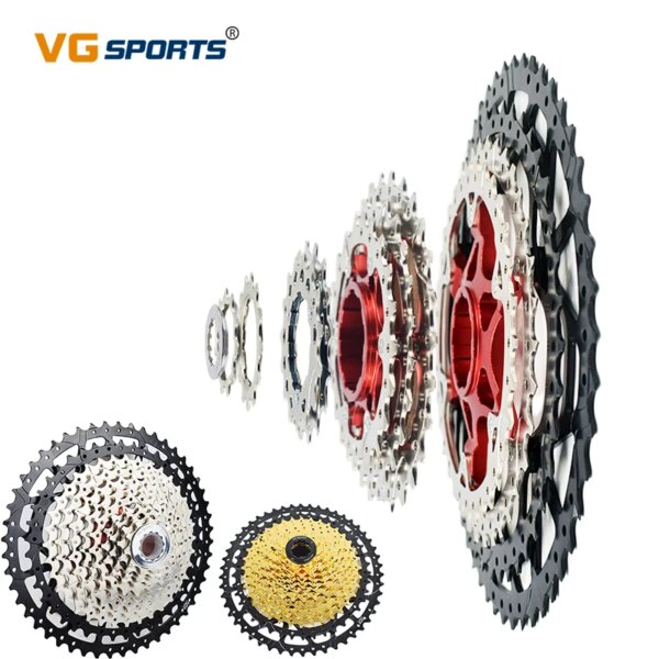 VG SPORTS-Cassette de bicicleta de montaña de 9, 10, 11 y 12 velocidades, Cassette separado, rueda libre, soporte de aluminio, piñón, rueda libre de bicicleta 52T