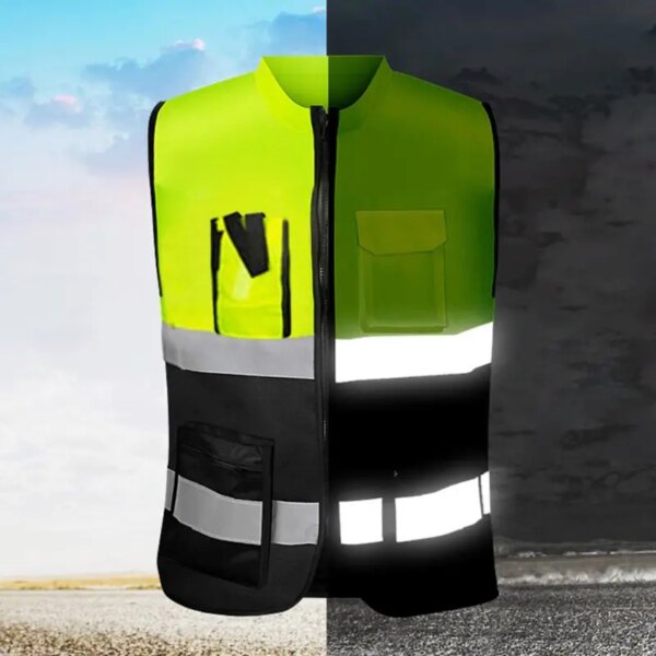 Resaltar correas reflectantes trabajo nocturno seguridad correr seguridad en ciclismo chaleco reflectante chaqueta de seguridad reflectante de alta visibilidad