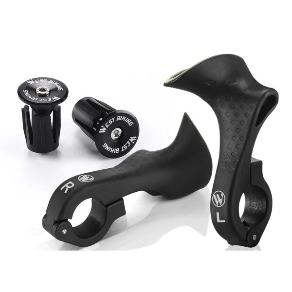1 par de manillares de bicicleta de montaña ultraligeros de 22,2mm, empuñaduras universales para manillar de bicicleta, diseño ergonómico con efecto de brillo incorporado