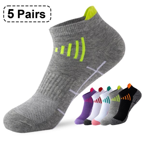 5 pares de calcetines deportivos para hombre, calcetines atléticos para ciclismo, calcetines transpirables para baloncesto al aire libre, calcetines para correr para hombres y mujeres, calcetines tobilleros