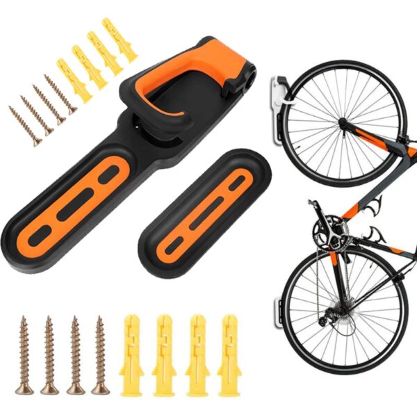 Estante de montaje en pared para bicicleta, gancho colgante fijo para almacenamiento de bicicletas de montaña y carretera, soporte para bicicleta, hebilla de estacionamiento para ciclismo, 1 ud.