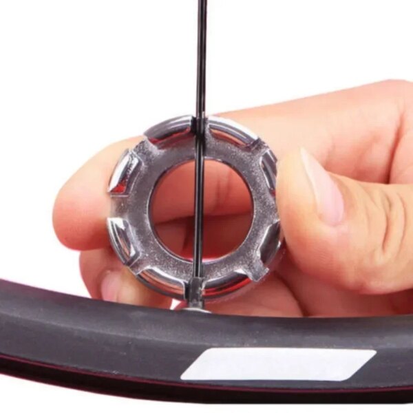 Llave para pezón de radios de bicicleta, ajustador de llanta de rueda de bicicleta con ranura de 8 vías, herramienta de servicio de reparación, 1 Uds.