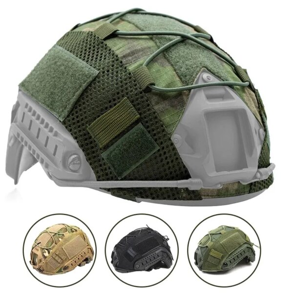 Funda táctica para casco Fast MH PJ BJ, accesorios para casco militar Airsoft, red para casco de ciclismo con cordón elástico, 1 Uds.