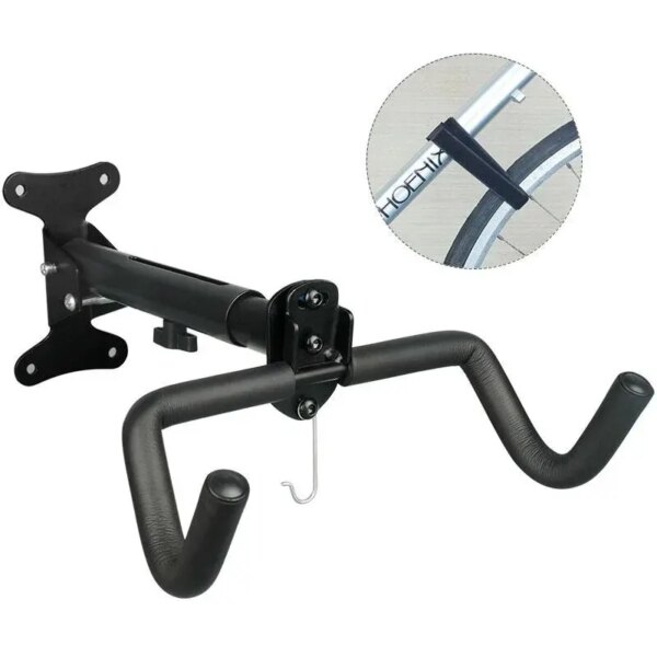 1 Uds soporte extensible de viga de pared soporte colgante MTB estante de bicicleta montado en pared de habitación estante de almacenamiento resistente giratorio de 360 ​​grados