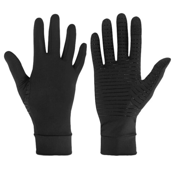 1 par de guantes de cobre para artritis cómodos guantes de compresión para artritis Unisex versátiles transpirables para hombres y mujeres alivio de la hinchazón