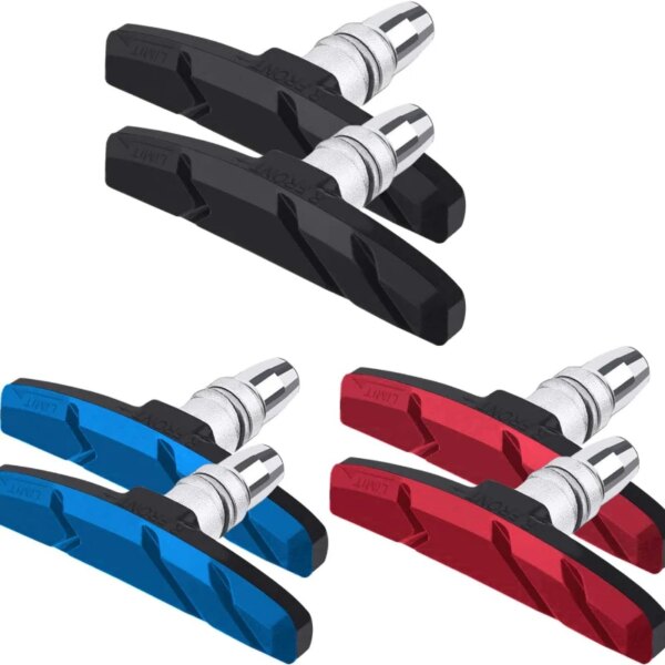 Pastillas de freno silenciosas para bicicleta, duraderas, soporte de freno en V, almohadillas de goma para un rendimiento duradero, 1 par