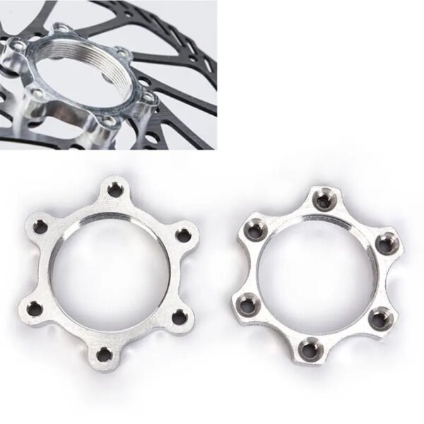 Rotores de freno para bicicleta, 1 Uds., 44mm, 48mm, rueda libre, bujes roscados, Rotor de freno de disco, adaptador de brida de 6 pernos, piezas de bicicleta