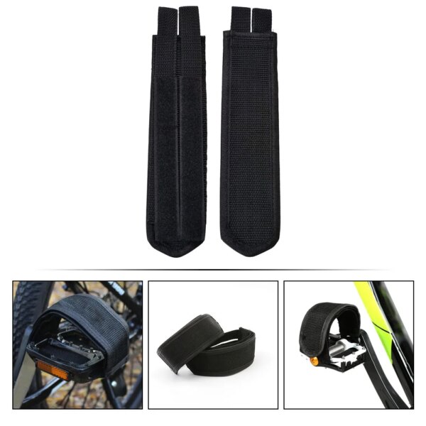 2 uds cinturón de bicicleta correas de pedales de entrenamiento equipo de Fitness portátil reposapiés de ejercicio de nailon para bicicleta