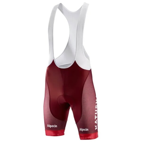 2017 2018 KATUSHA ALPECIN Ropa de ciclismo para hombre Pantalones cortos con pechera con almohadilla de gel Ropa Ciclismo