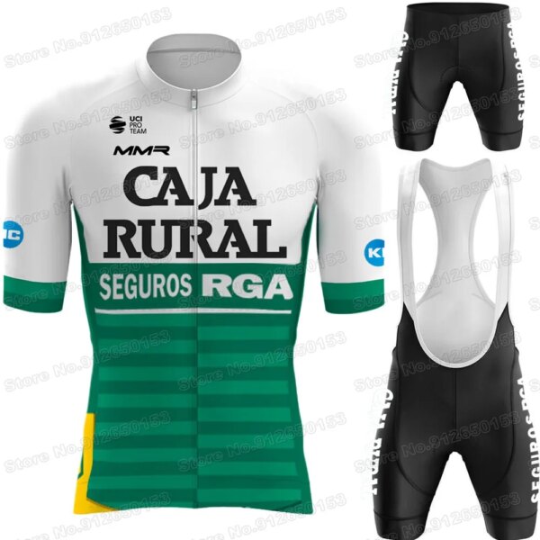 Conjunto de Jersey de Ciclismo para equipo Rural de Caja, Ropa de Ciclismo para hombre, camiseta para bicicleta de carretera, traje, pantalones cortos con pechera para bicicleta de montaña, 2022