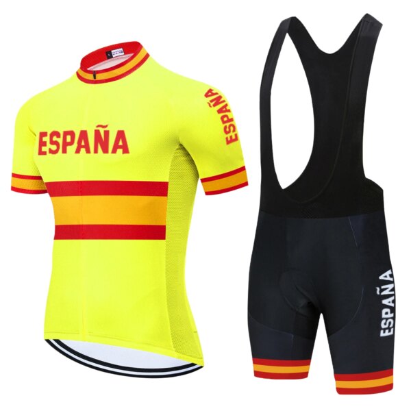 Ropa de ciclismo de España para hombre, Jersey de secado rápido, ropa de bicicleta del equipo de verano de ESPANA, traje de ciclismo 20D, 2022