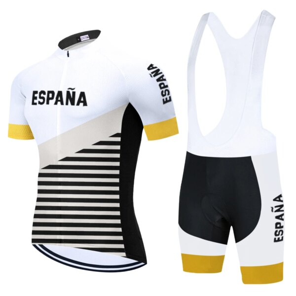 Conjunto de Jersey de Ciclismo del equipo nacional de España para hombre, traje deportivo de Ciclismo, Ropa de Ciclismo de verano, Culotte 2022, 2022