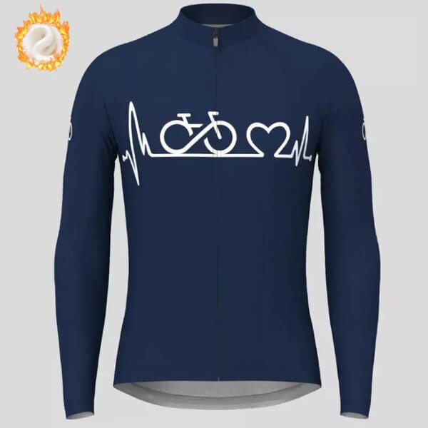 Jersey de ciclismo para equipo de invierno, ropa térmica de lana para bicicleta de montaña, camisetas cálidas de manga larga, chaqueta deportiva para exteriores, 2022