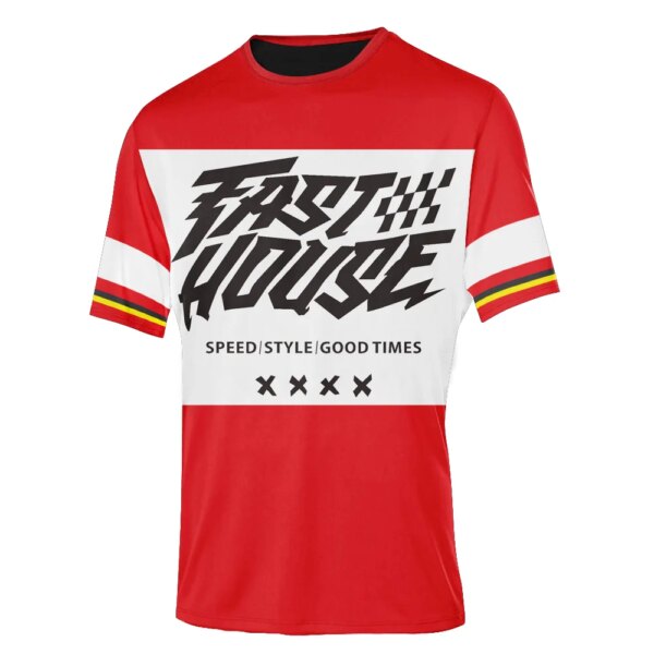 FASTHOUSE-ropa de Motocross de manga corta para hombre, camiseta de locomotora de bicicleta transpirable para carreras todoterreno DH, Jersey de ciclismo, 2023