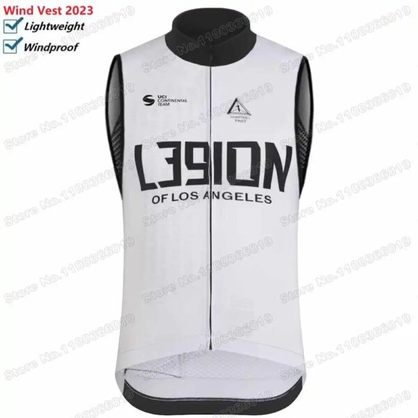 2023 LEGION OF LOS ANGELES Chaleco de ciclismo a prueba de viento L39ion Team Wind Vest hombres Ciclismo de Carretera Jersey sin mangas MTB Chaleco Maillot